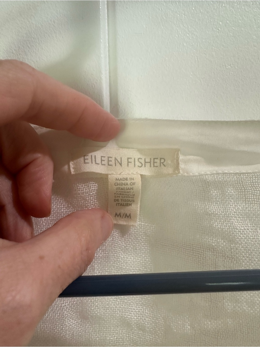 Eileen Fisher White 100% Linen Gauze Dolman Sleeve Oversized Blouse - Picture 4 of 6